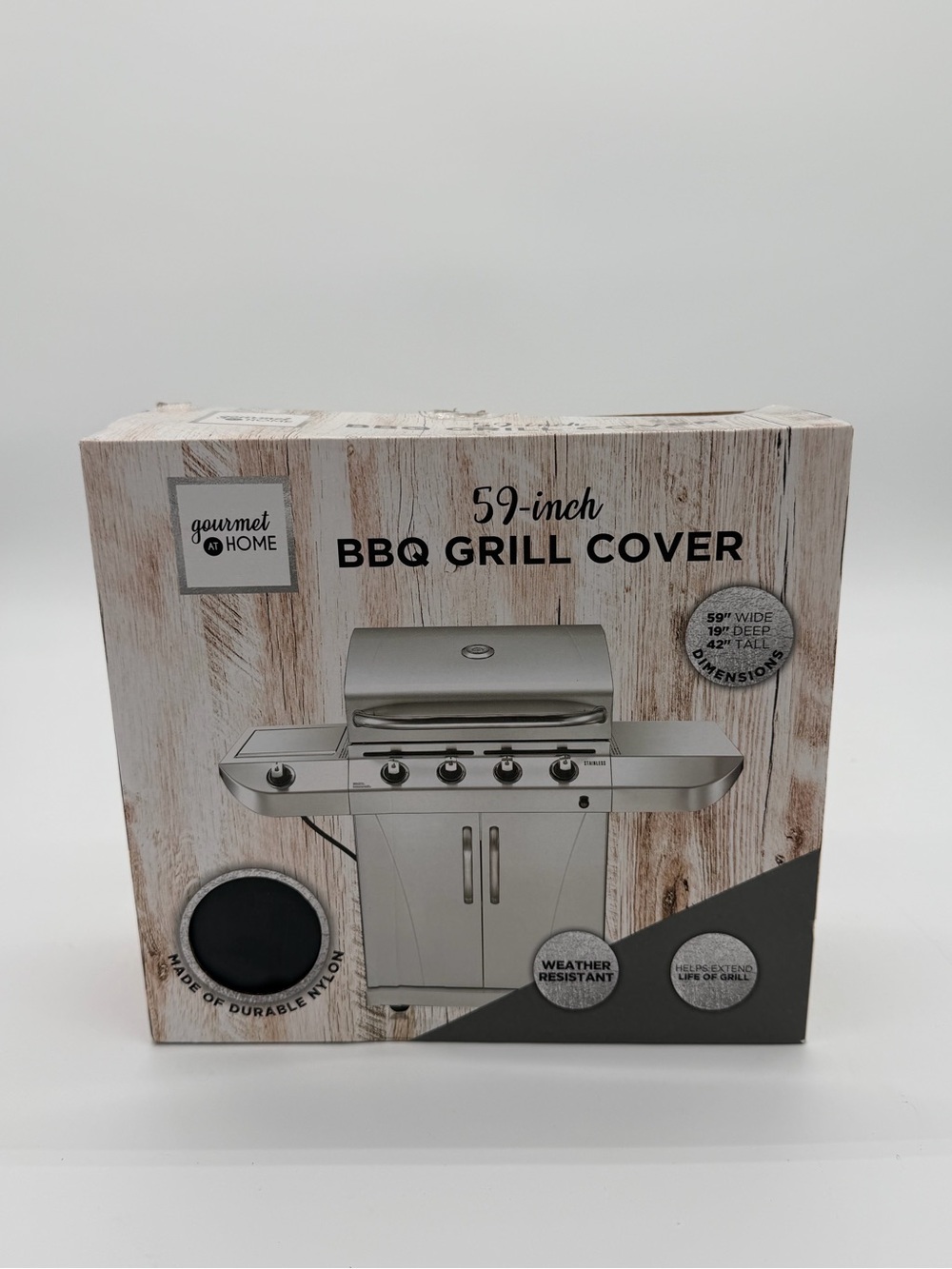 Gourmet Home BBQ Grill Cover- Black